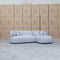 The Rhodes Curved Three Seat Chaise Lounge - Pewter available to purchase from Warehouse Furniture Clearance at our next sale event.