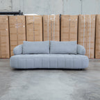 The Rio Fabric 2.5 Seat Sofa with Adjustable Backs - Pewter available to purchase from Warehouse Furniture Clearance at our next sale event.