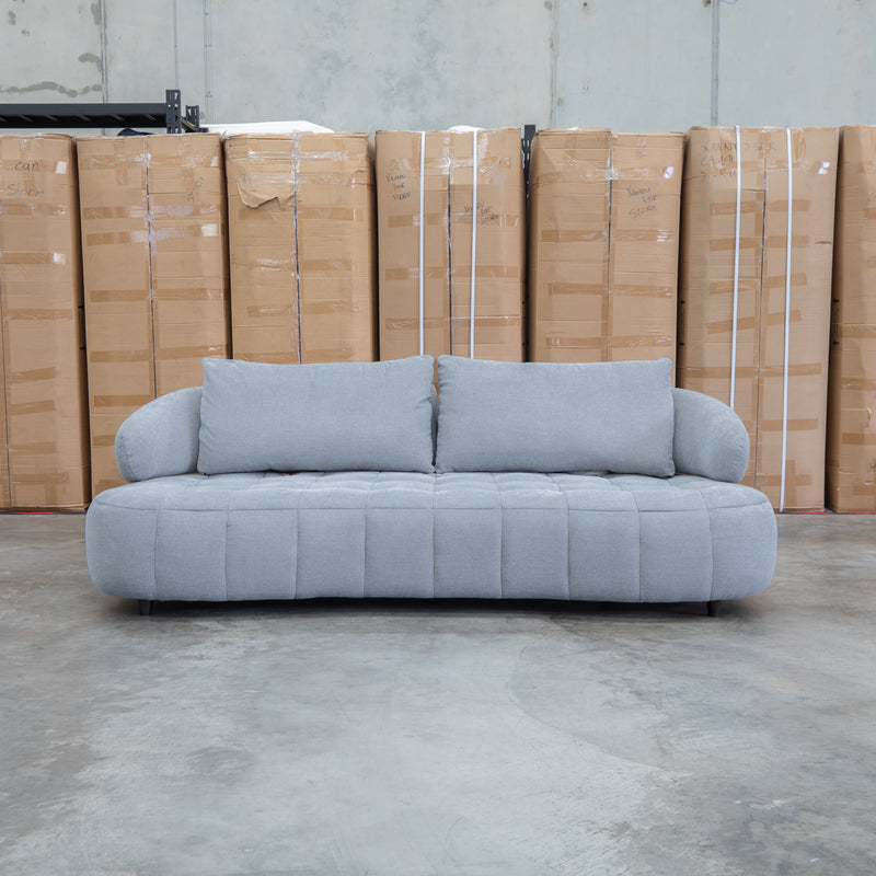 Rio Fabric 2.5 Seat Sofa with Adjustable Backs  - Pewter