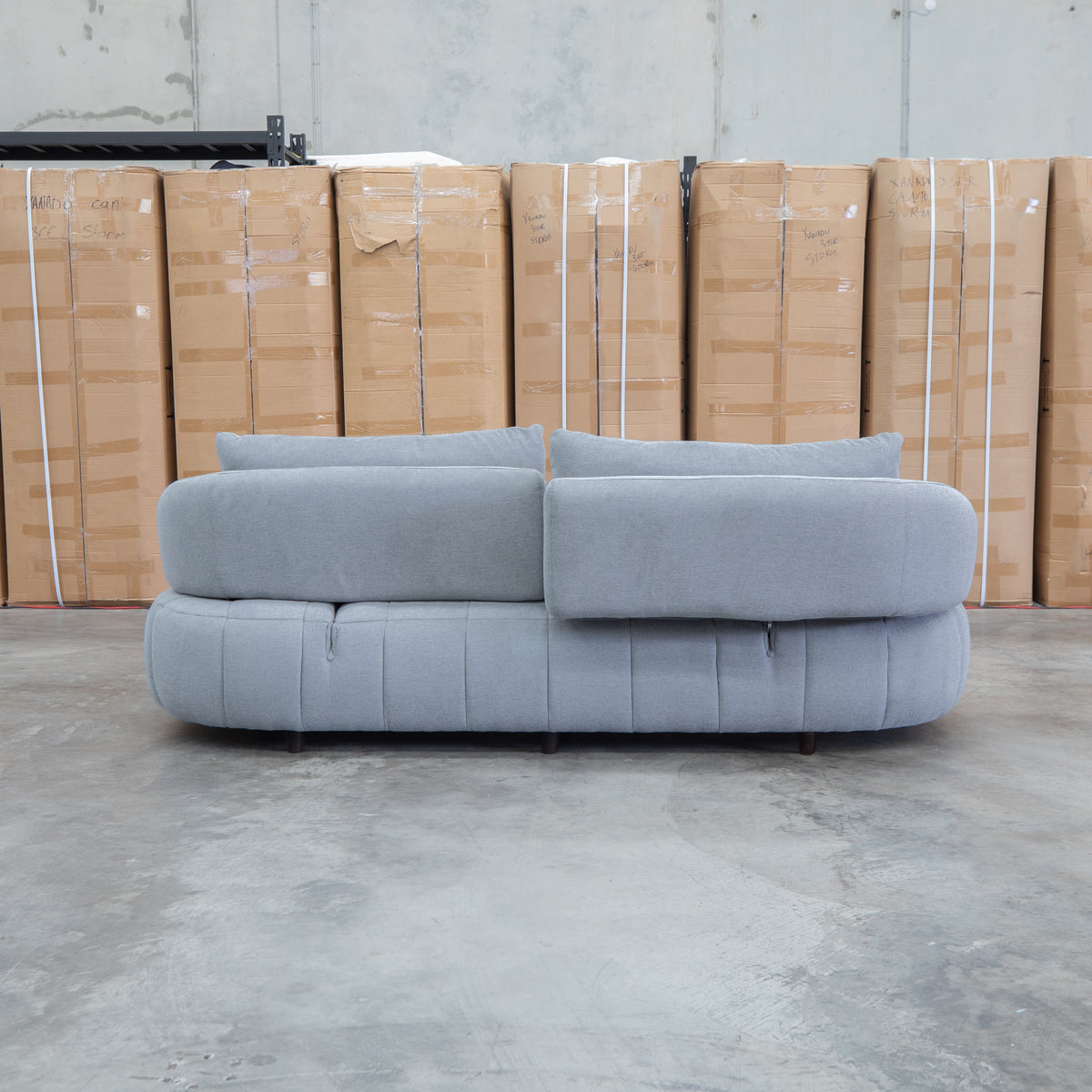 The Rio Fabric 2.5 Seat Sofa with Adjustable Backs - Pewter available to purchase from Warehouse Furniture Clearance at our next sale event.