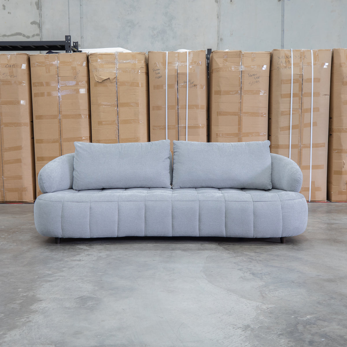 The Rio Fabric 2.5 Seat Sofa with Adjustable Backs - Pewter available to purchase from Warehouse Furniture Clearance at our next sale event.