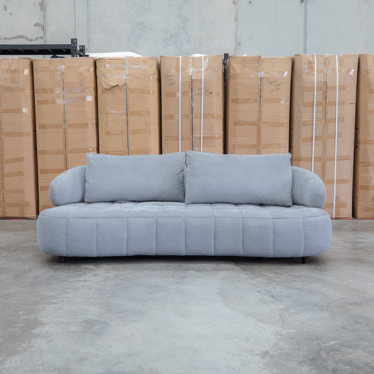 The Rio Fabric 2.5 Seat Sofa with Adjustable Backs - Pewter available to purchase from Warehouse Furniture Clearance at our next sale event.