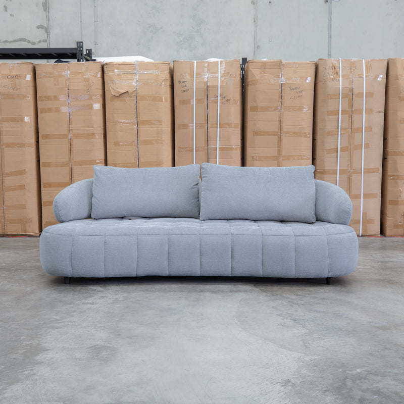 Rio Fabric 2.5 Seat Sofa with Adjustable Backs  - Pewter