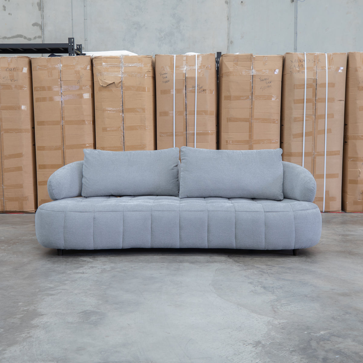 The Rio Fabric 2.5 Seat Sofa with Adjustable Backs - Pewter available to purchase from Warehouse Furniture Clearance at our next sale event.