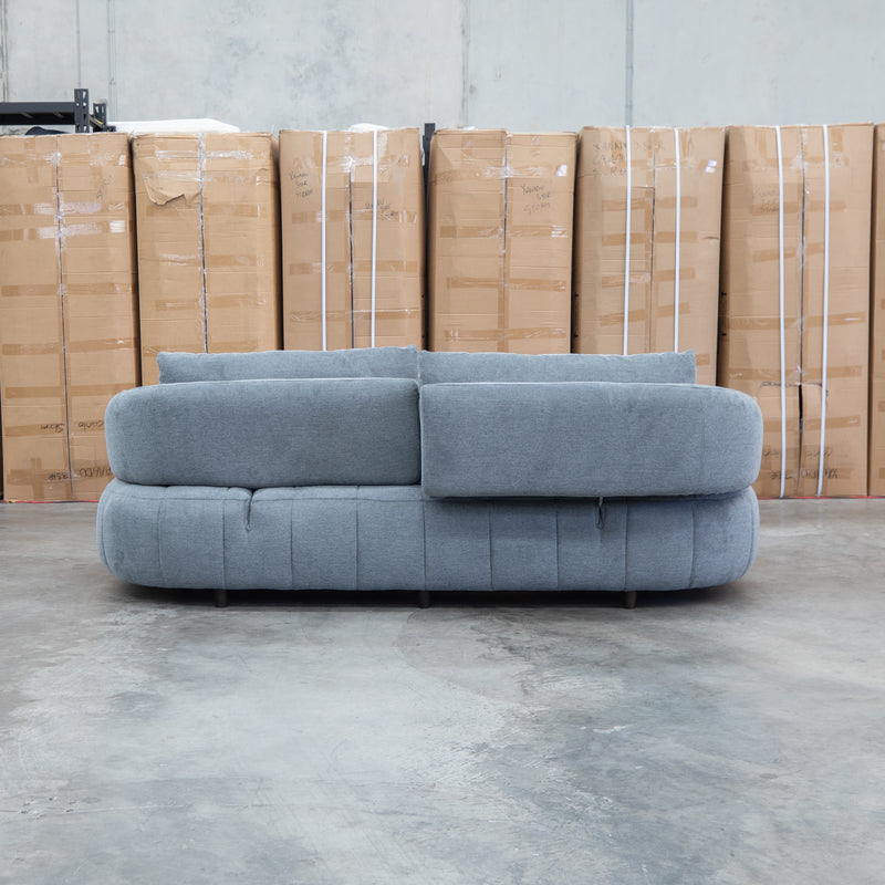 Rio Fabric 2.5 Seat Sofa with Adjustable Backs  - Grey