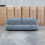 The Rio Fabric 2.5 Seat Sofa with Adjustable Backs - Grey available to purchase from Warehouse Furniture Clearance at our next sale event.