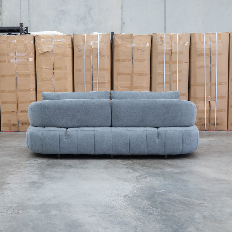 Rio Fabric 2.5 Seat Sofa with Adjustable Backs  - Grey