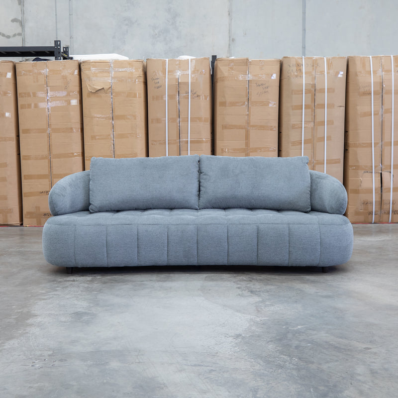 Rio Fabric 2.5 Seat Sofa with Adjustable Backs  - Grey