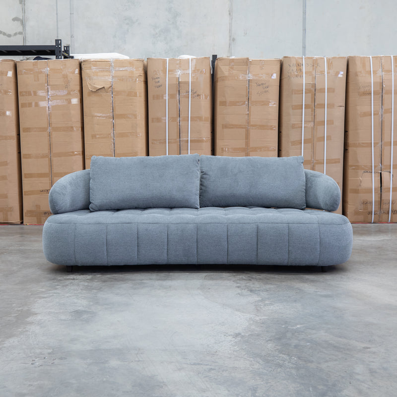 Rio Fabric 2.5 Seat Sofa with Adjustable Backs  - Grey