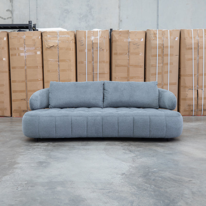 Rio Fabric 2.5 Seat Sofa with Adjustable Backs  - Grey