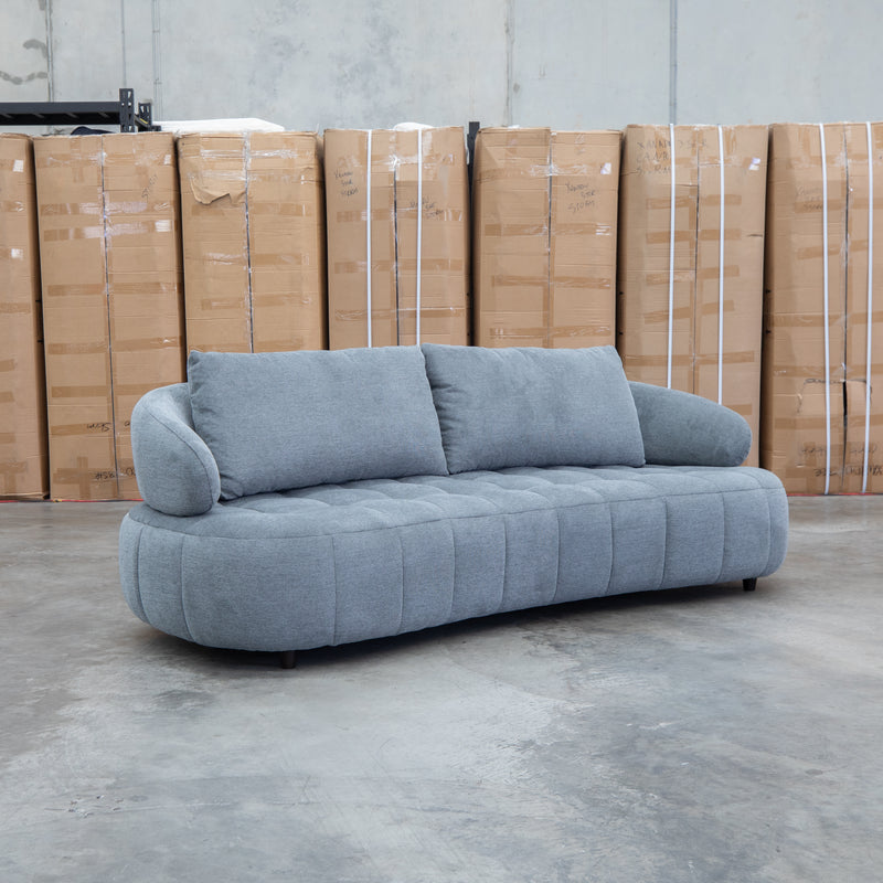 Rio Fabric 2.5 Seat Sofa with Adjustable Backs  - Grey