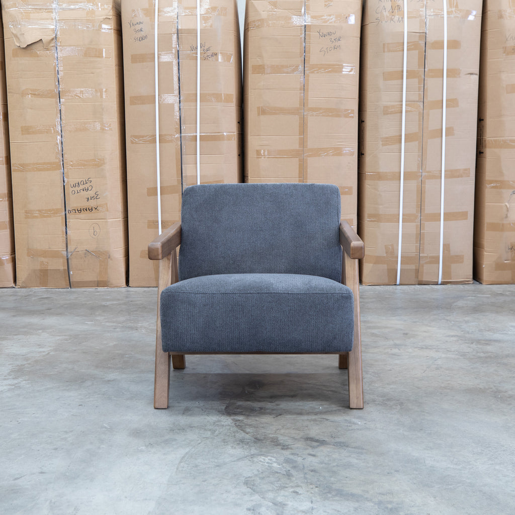 The Riva Accent Chair - Carbon - PRE ORDER Available After 5th November available to purchase from Warehouse Furniture Clearance at our next sale event.