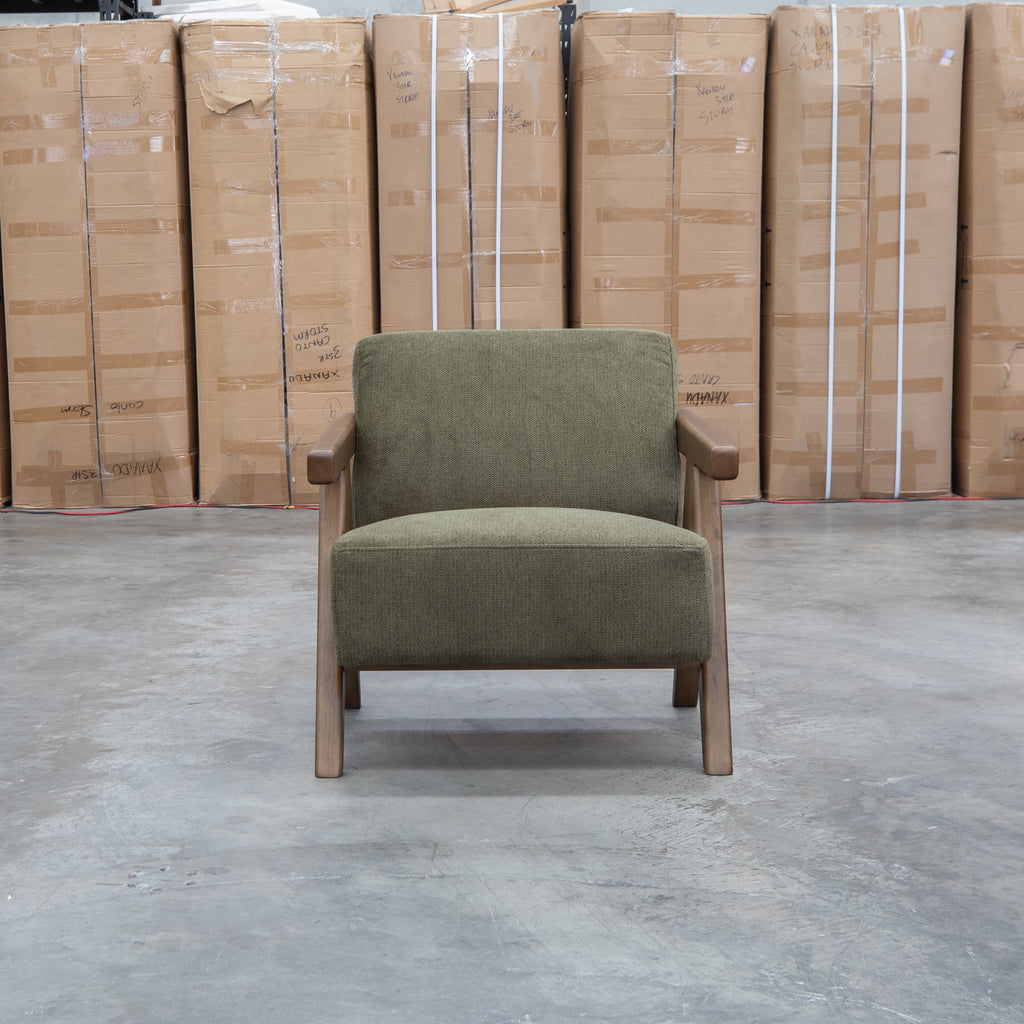 The Riva Accent Chair - Olive - PRE ORDER Available After 5th November available to purchase from Warehouse Furniture Clearance at our next sale event.
