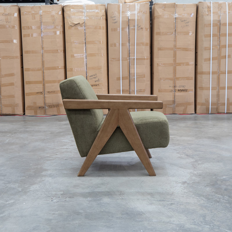 The Riva Accent Chair - Olive - PRE ORDER Available After 5th November