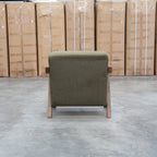 The Riva Accent Chair - Olive - PRE ORDER Available After 5th November available to purchase from Warehouse Furniture Clearance at our next sale event.