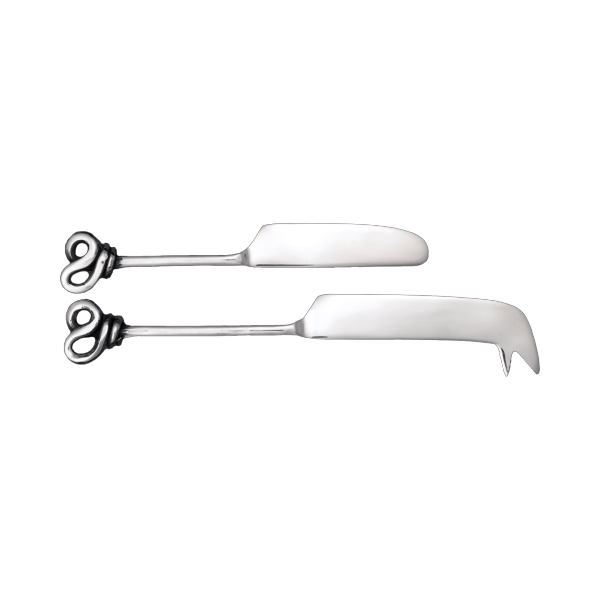 The S/Steel Pate & Cheese Knife Set - Silver - HN9022 - Available In-Store Only available to purchase from Warehouse Furniture Clearance at our next sale event.