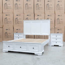 The Sala Hardwood King Storage Bed available to purchase from Warehouse Furniture Clearance at our next sale event.