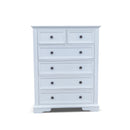 The Sala 6 Drawer Hardwood Tallboy available to purchase from Warehouse Furniture Clearance at our next sale event.