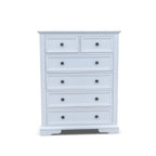 The Sala 6 Drawer Hardwood Tallboy - PRE ORDER Available After 13th November available to purchase from Warehouse Furniture Clearance at our next sale event.