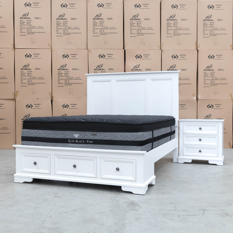 The Sala Hardwood King Storage Bed available to purchase from Warehouse Furniture Clearance at our next sale event.