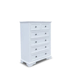 The Sala 6 Drawer Hardwood Tallboy - PRE ORDER Available After 13th November available to purchase from Warehouse Furniture Clearance at our next sale event.