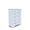 The Sala 6 Drawer Hardwood Tallboy available to purchase from Warehouse Furniture Clearance at our next sale event.