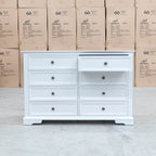 The Sala 8 Drawer Hardwood Dresser - PRE ORDER Available After 13th November available to purchase from Warehouse Furniture Clearance at our next sale event.