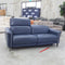 The Samantha Electric Dual Motor 2 Seat Sofa - Blue Leather - Floor Stock As Is available to purchase from Warehouse Furniture Clearance at our next sale event.