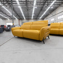 The RS-B0413 2.5 Seat Electric Recliner - Yellow - Floor Stock available to purchase from Warehouse Furniture Clearance at our next sale event.