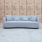 The Santorini Curved Three Seat Sofa - Lance Silver - Available After 12th November available to purchase from Warehouse Furniture Clearance at our next sale event.