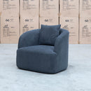 The Santorini Curved Arm Chair - Lance Charcoal available to purchase from Warehouse Furniture Clearance at our next sale event.