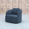 The Santorini Curved Arm Chair - Lance Charcoal available to purchase from Warehouse Furniture Clearance at our next sale event.