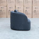 The Santorini Curved Arm Chair - Lance Charcoal available to purchase from Warehouse Furniture Clearance at our next sale event.