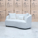 The Santorini Two Seat Sofa - Boucle Ivory available to purchase from Warehouse Furniture Clearance at our next sale event.