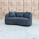 The Santorini Curved Two Seat Sofa - Lance Charcoal - Available After 12th November available to purchase from Warehouse Furniture Clearance at our next sale event.