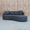 The Santorini Curved Chaise Sofa - Lance Charcoal available to purchase from Warehouse Furniture Clearance at our next sale event.