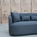 The Santorini Curved Chaise Sofa - Lance Charcoal available to purchase from Warehouse Furniture Clearance at our next sale event.