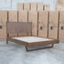 The Santos Messmate Timber Queen Floating Bedframe - Aussie Smoke