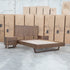 The Santos Messmate Timber Queen Floating Bedframe - Aussie Smoke