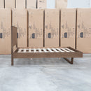 Santos Messmate Timber King Floating Bedframe - Aussie Smoke - Warehouse Furniture Clearance