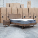 Santos Messmate Timber King Floating Bedframe - Aussie Smoke - Warehouse Furniture Clearance