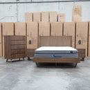 Santos Messmate Timber King Floating Bedframe - Aussie Smoke - Warehouse Furniture Clearance