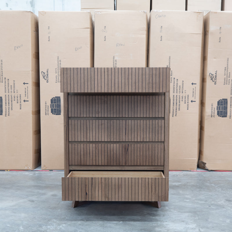 The Santos Messmate Five Drawer Tallboy - Aussie Smoke