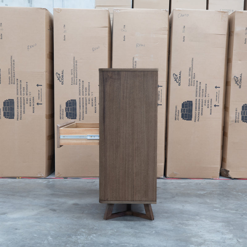 The Santos Messmate Five Drawer Tallboy - Aussie Smoke