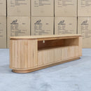 The Semillon New Zealand Ash 2 Drawer Entertainment Unit - Natural available to purchase from Warehouse Furniture Clearance at our next sale event.