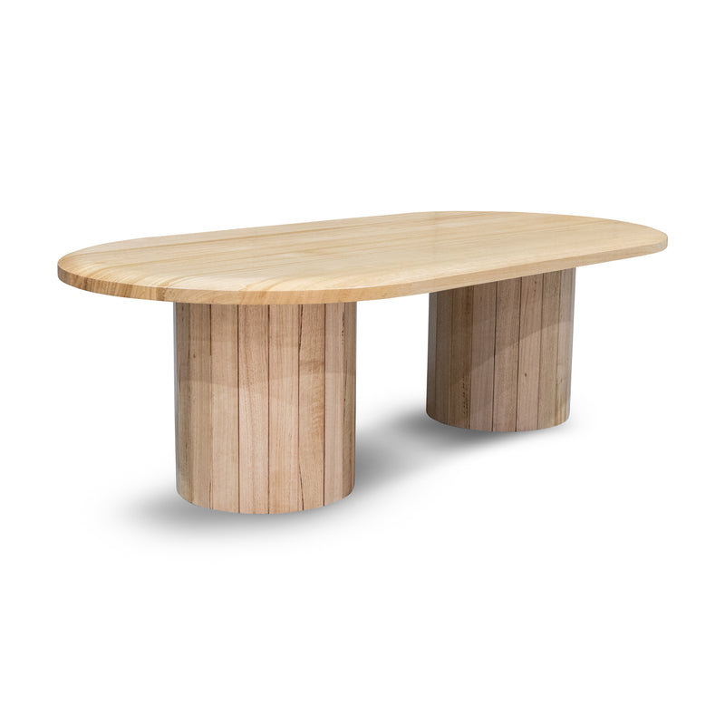 The Semillon New Zealand Ash Oval Coffee Table - Natural available to purchase from Warehouse Furniture Clearance at our next sale event.