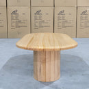 The Semillon New Zealand Ash Oval Coffee Table - Natural available to purchase from Warehouse Furniture Clearance at our next sale event.