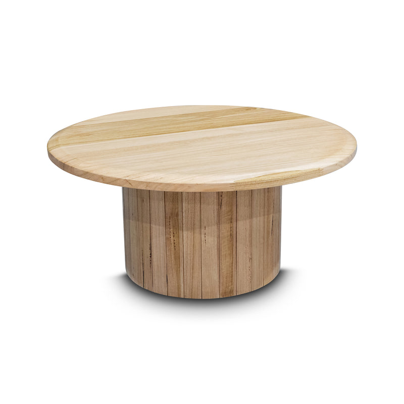 The Semillon New Zealand Ash Round Coffee Table available to purchase from Warehouse Furniture Clearance at our next sale event.