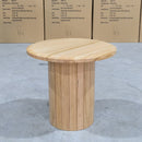 The Semillon New Zealand Ash Round Lamp Table - Natural available to purchase from Warehouse Furniture Clearance at our next sale event.