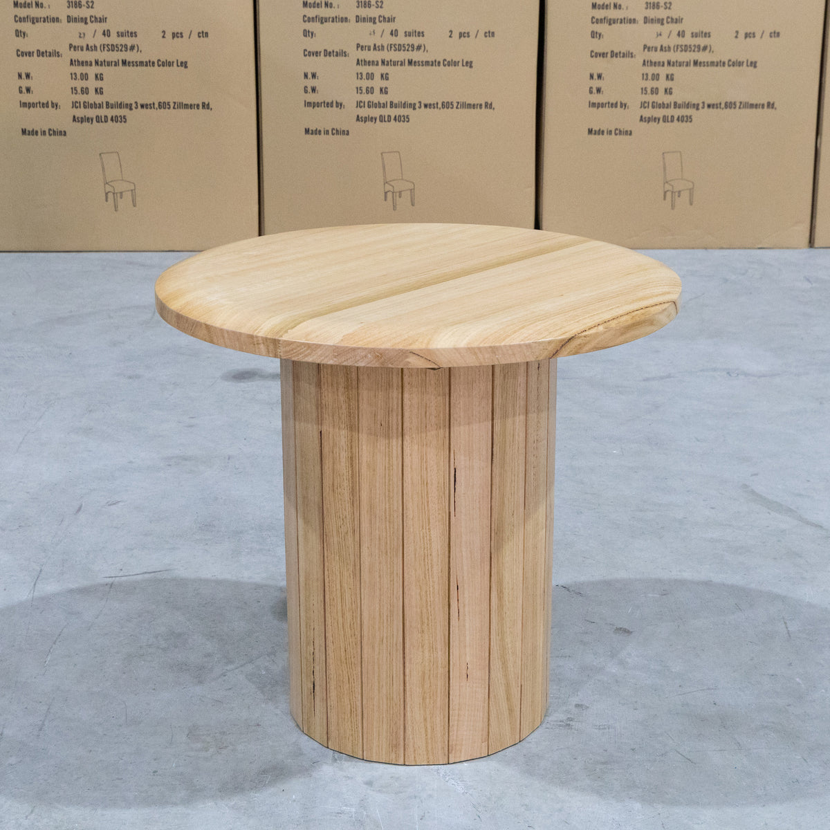 The Semillon New Zealand Ash Round Lamp Table - Natural available to purchase from Warehouse Furniture Clearance at our next sale event.